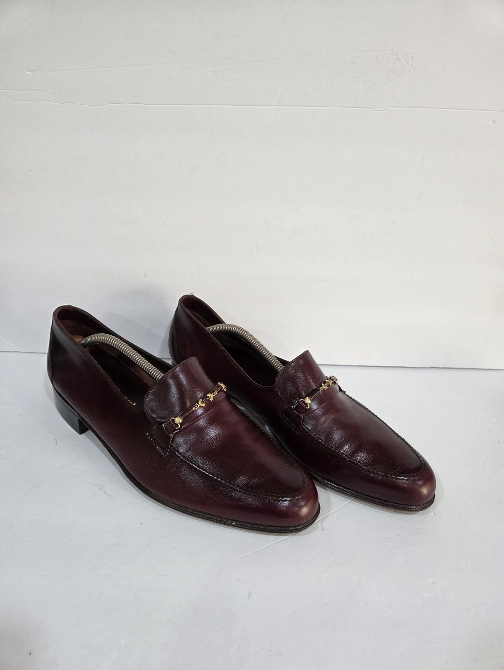 VTG .Bally Classic Men’s Burgundy Leather Bit Loafers Sz.10.5 M